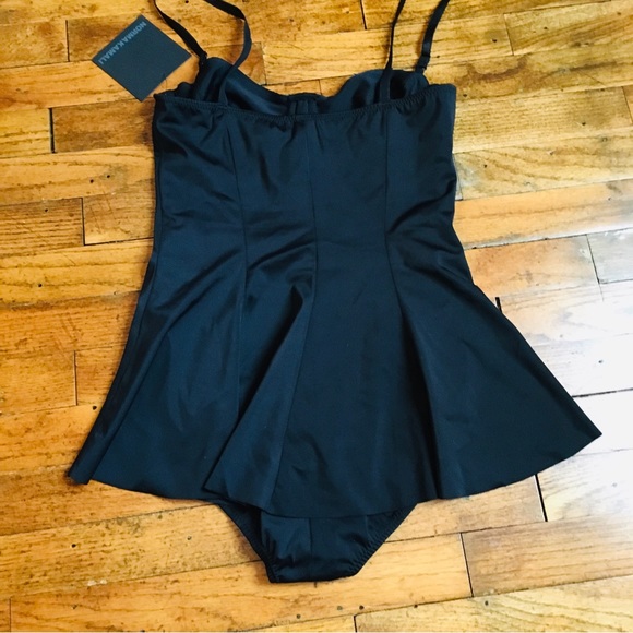 Norma Kamali Women’s Standard Underwire Swim Dress Mini Black Size S - Picture 7 of 16